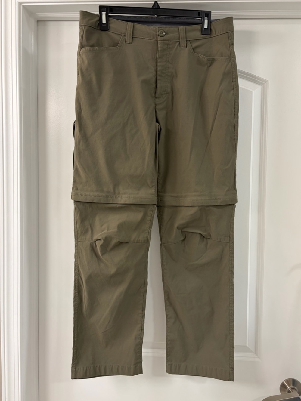 Eddie Bauer Convertible Tech Pant 34X30 green hiking Gorpcore‎ Nylon